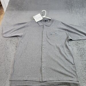 Chicago Cubs Shirt Mens Large Gray MLB Baseball Spotlight Wrigley Field Button